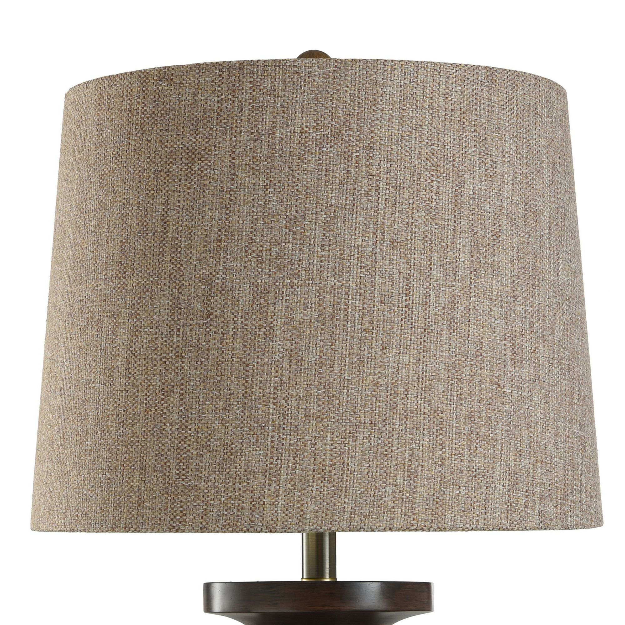 Image 5 StyleCraft Fishbone 32 1/2" High Walnut Ridge Aged Brass Table Lamp more views