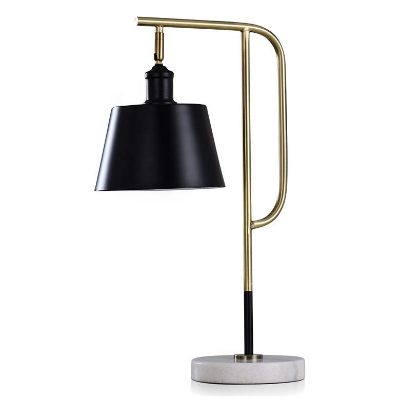 Image 1 Stylecraft Gemma 22" High Gold and Black Finish Modern Desk Lamp