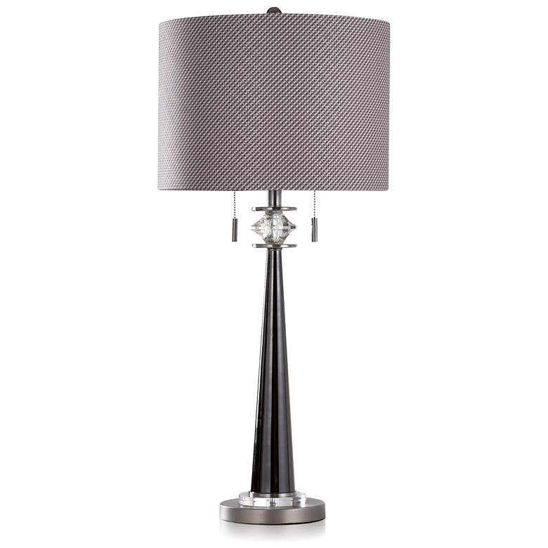 Image 1 Stylecraft Gemma 34 inch High Gunmetal Silver Table Lamp