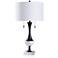 Stylecraft Gemma Bronze and White Pull Chain Designer Table Lamp