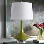 1_Stylecraft Genie Bottle 26" Mid-Century Modern Green Glass Table Lamp