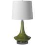 Stylecraft Genie Bottle 26" Mid-Century Modern Green Glass Table Lamp
