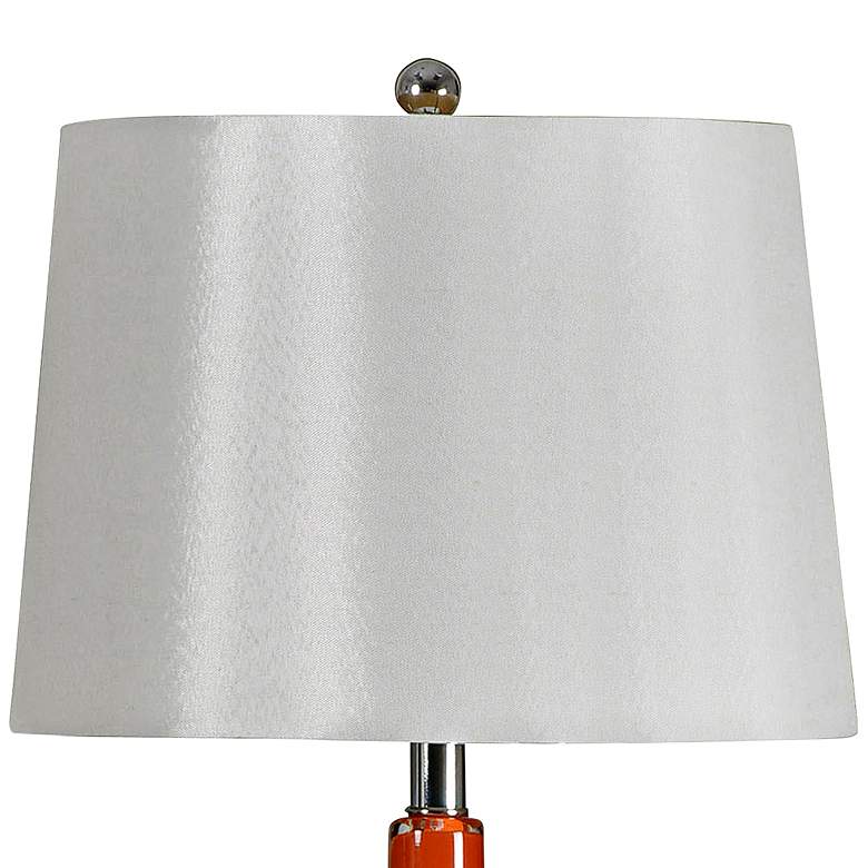 Image 2 Stylecraft Genie Bottle 26" Mid-Century Modern Red-Orange Glass Lamp more views