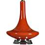Stylecraft Genie Bottle 26" Mid-Century Modern Red-Orange Glass Lamp