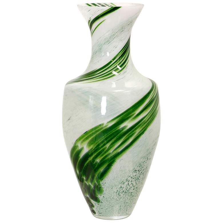 Image 1 StyleCraft Giara Vase Green Spiral Green Avventurina
