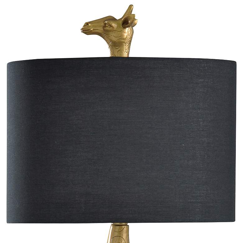 Image 3 Stylecraft Giraffe 27 inch High Navy Blue and Gold Table Lamp more views