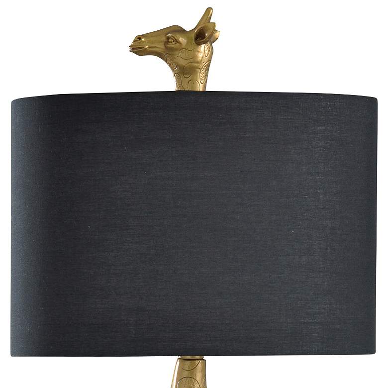 Image 3 Stylecraft Giraffe 27" High Navy Blue and Gold Table Lamp more views