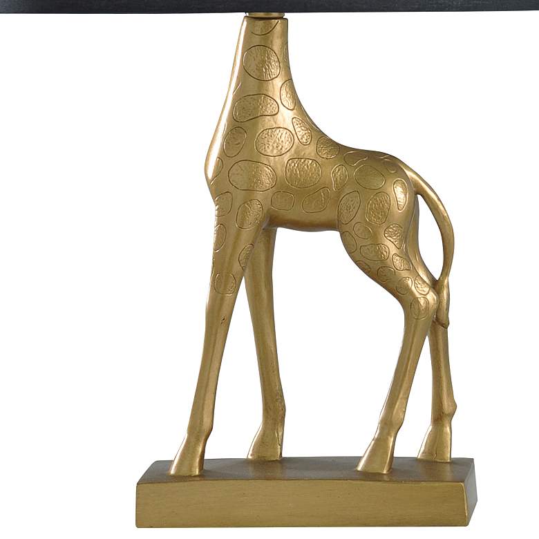 Image 4 Stylecraft Giraffe 27 inch High Navy Blue and Gold Table Lamp more views