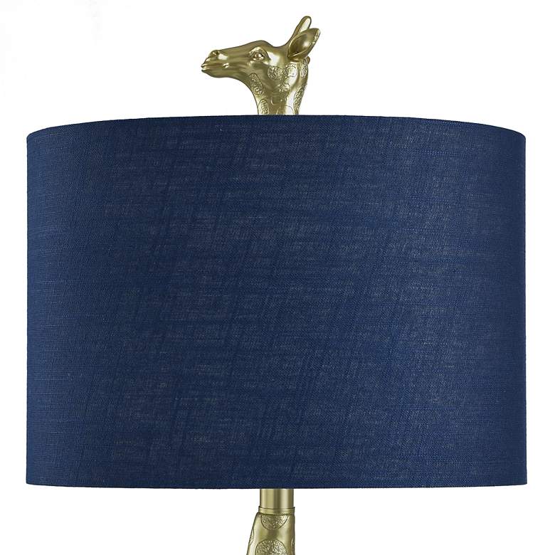 Image 5 Stylecraft Giraffe 27" High Navy Blue and Gold Table Lamp more views