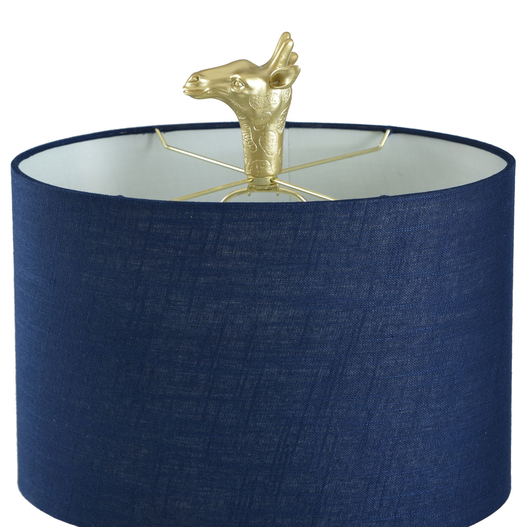Image 6 Stylecraft Giraffe 27" High Navy Blue and Gold Table Lamp more views