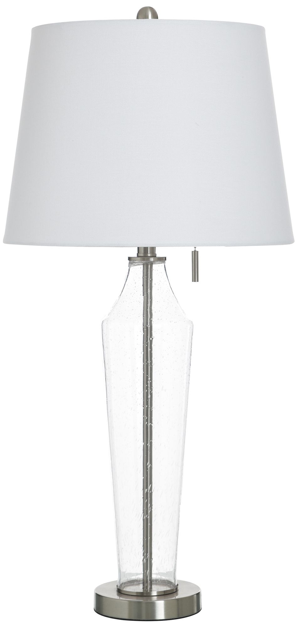 Image 2 StyleCraft Glass 31.5" High Clear Seeded & Brushed Steel Table Lamp
