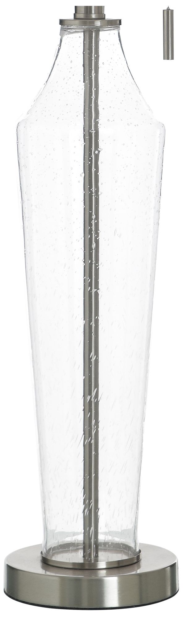 Image 4 StyleCraft Glass 31.5" High Clear Seeded & Brushed Steel Table Lamp more views