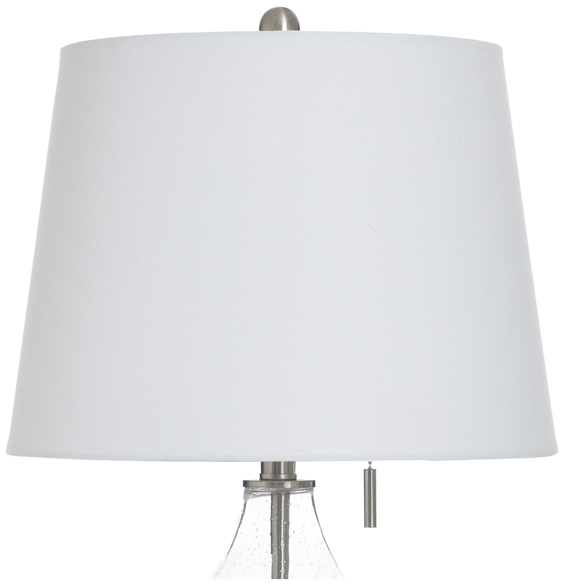 Image 5 StyleCraft Glass 31.5" High Clear Seeded & Brushed Steel Table Lamp more views