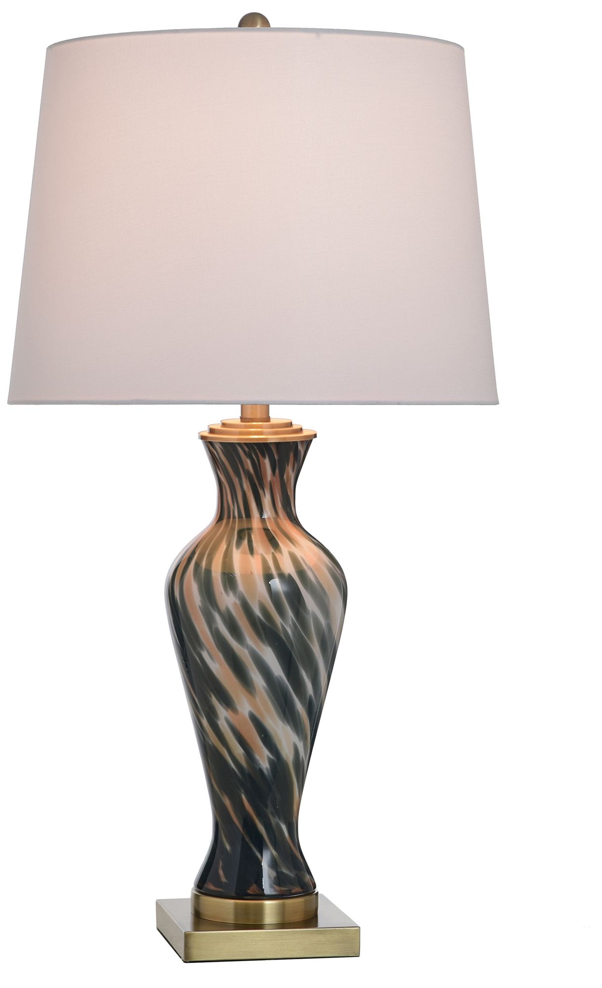 Image 3 StyleCraft Glass 31.5" High Igny Gold Table Lamp with White Shade more views