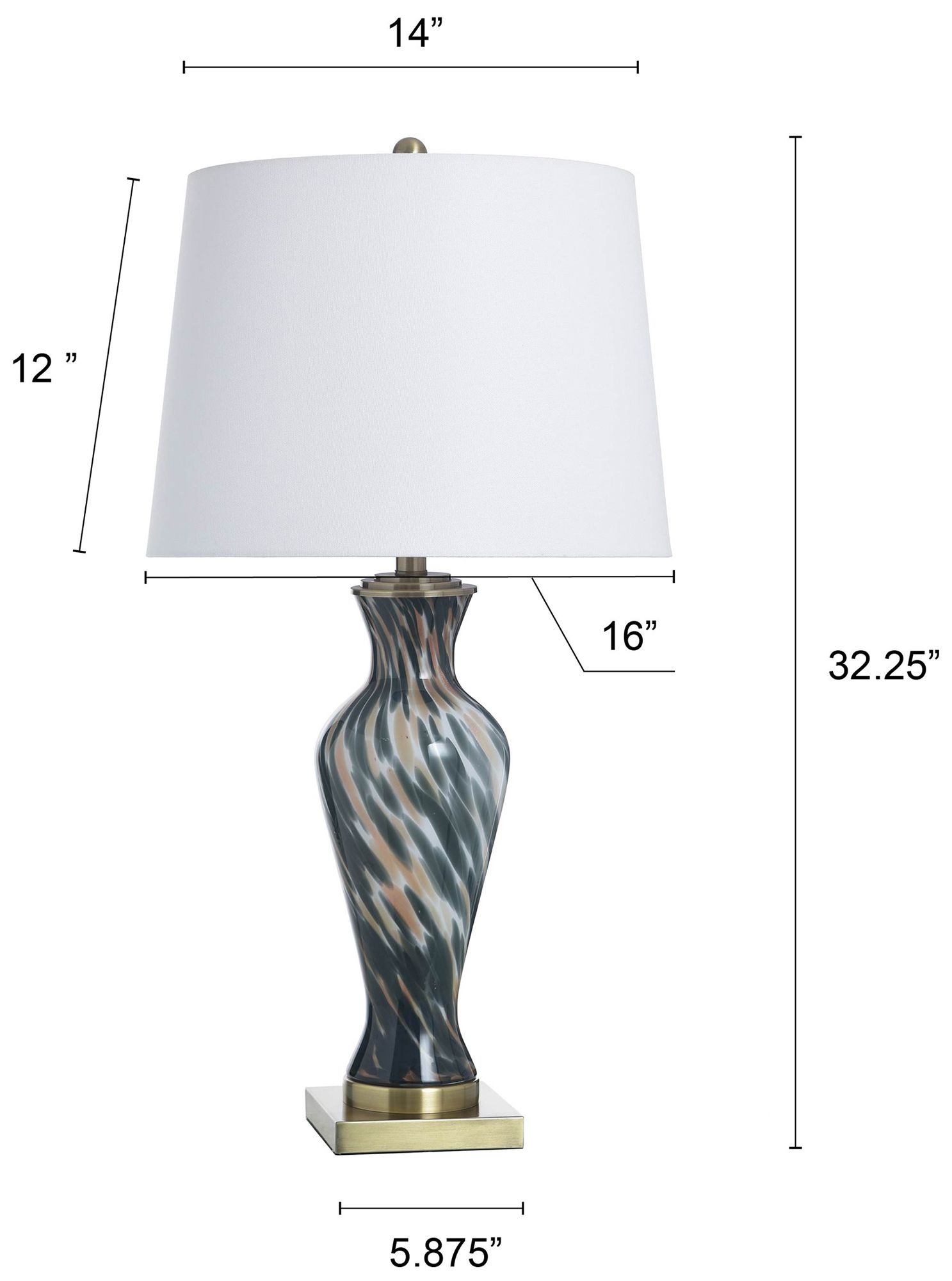 Image 7 StyleCraft Glass 31.5" High Igny Gold Table Lamp with White Shade more views