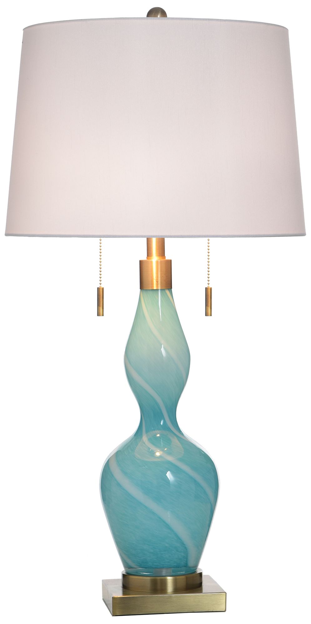 Image 3 StyleCraft Glass 31.5" High Shulen Gold Table Lamp with White Shade more views