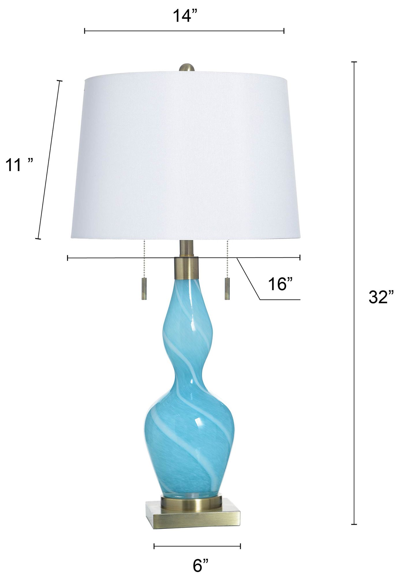 Image 7 StyleCraft Glass 31.5" High Shulen Gold Table Lamp with White Shade more views