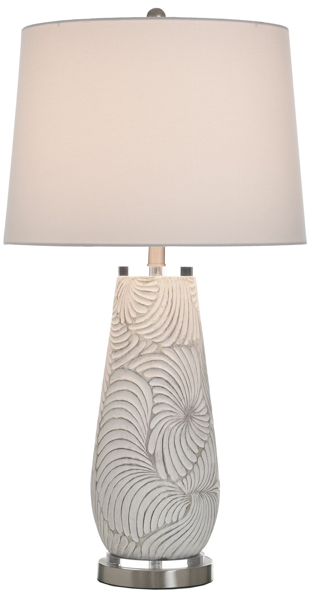 Image 3 StyleCraft Glass 32.5" High Glina Silver Table Lamp with White Shade more views