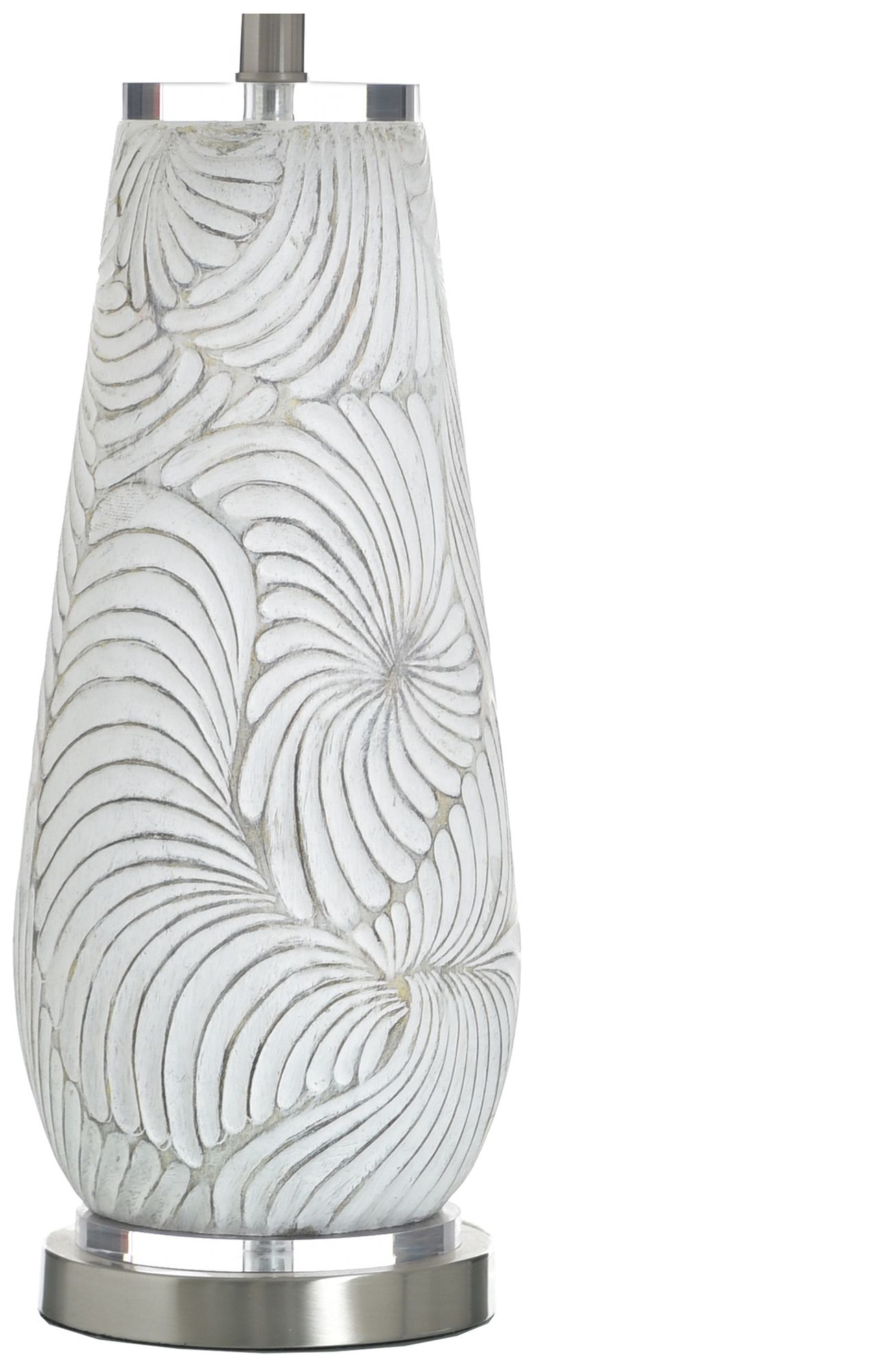 Image 4 StyleCraft Glass 32.5" High Glina Silver Table Lamp with White Shade more views