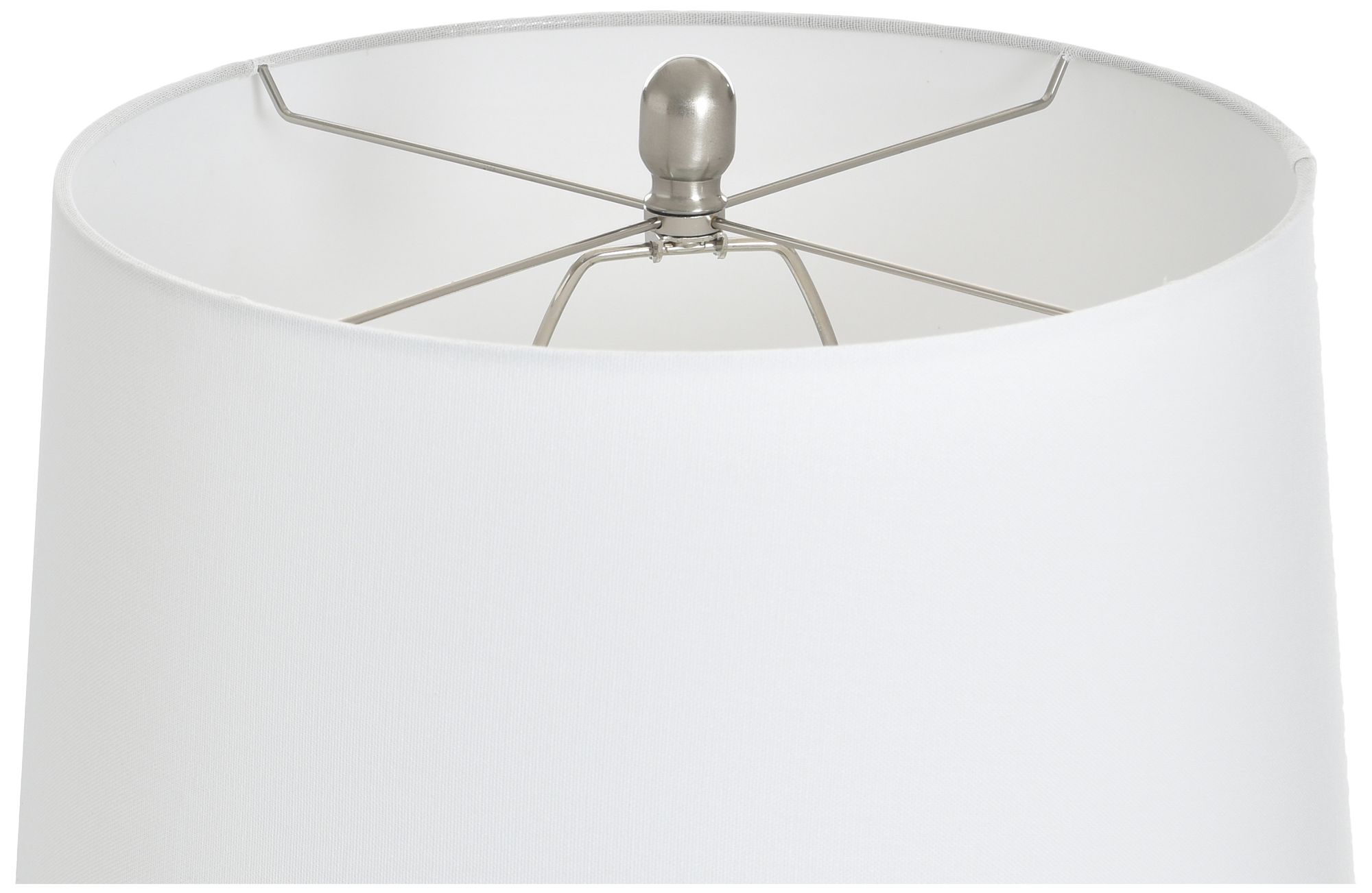 Image 6 StyleCraft Glass 32.5" High Glina Silver Table Lamp with White Shade more views