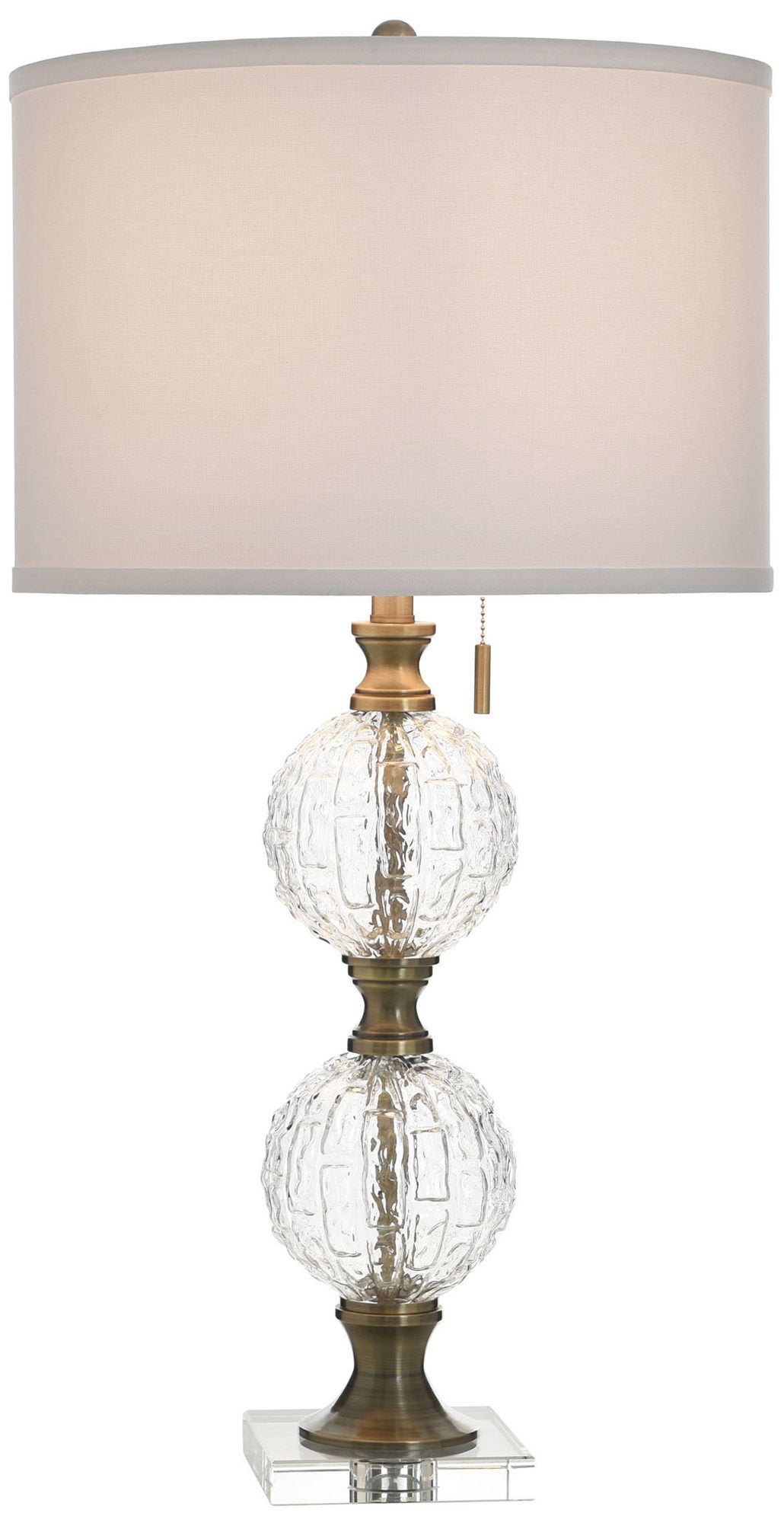 Image 2 StyleCraft Glass 33.5" High Subal Gold Table Lamp with White Shade more views