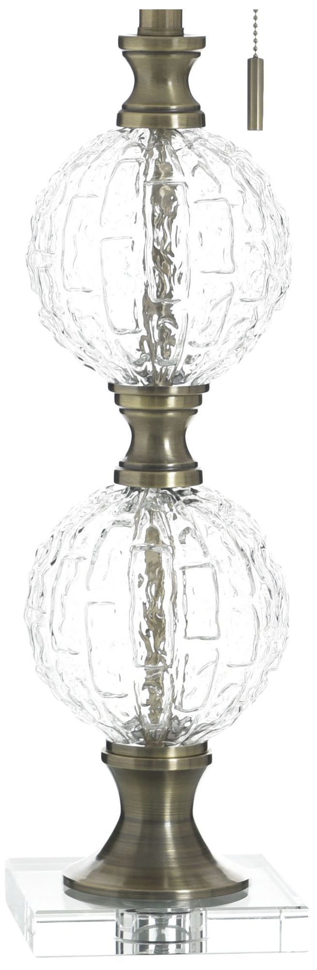 Image 3 StyleCraft Glass 33.5" High Subal Gold Table Lamp with White Shade more views