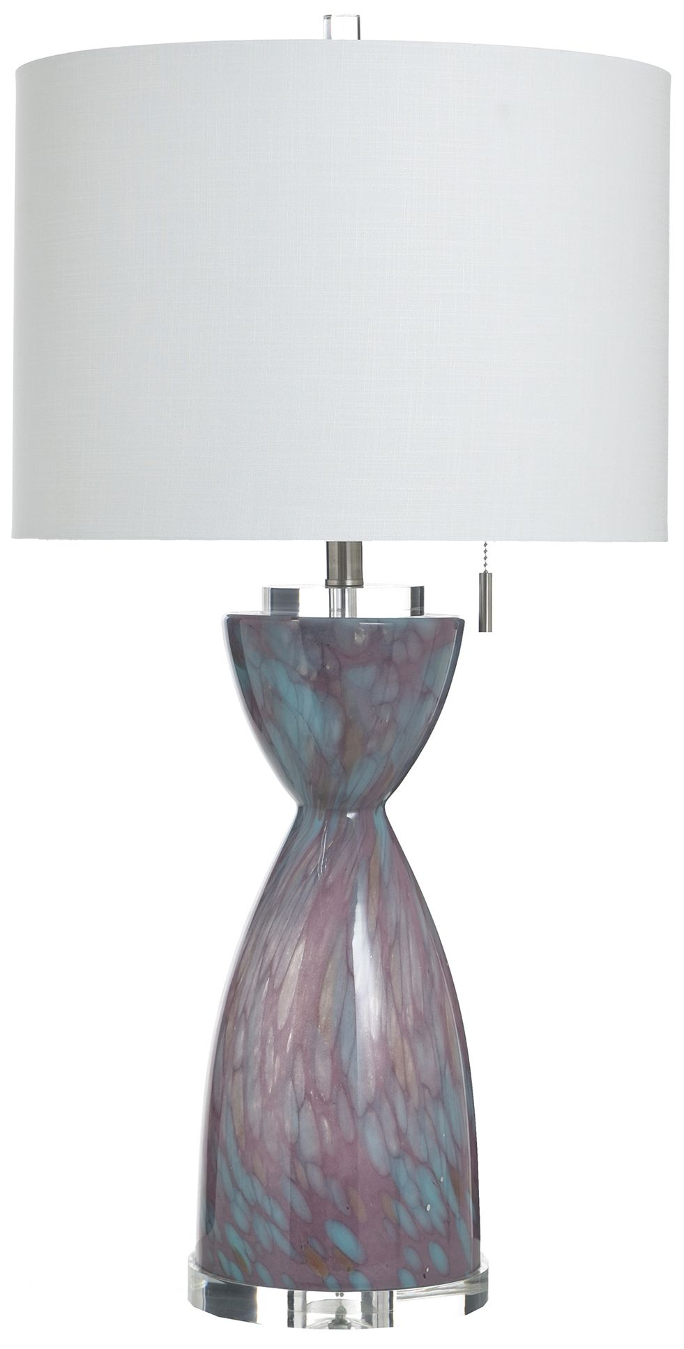Image 2 StyleCraft Glass 33" High Bilzen Table Lamp with White Shade