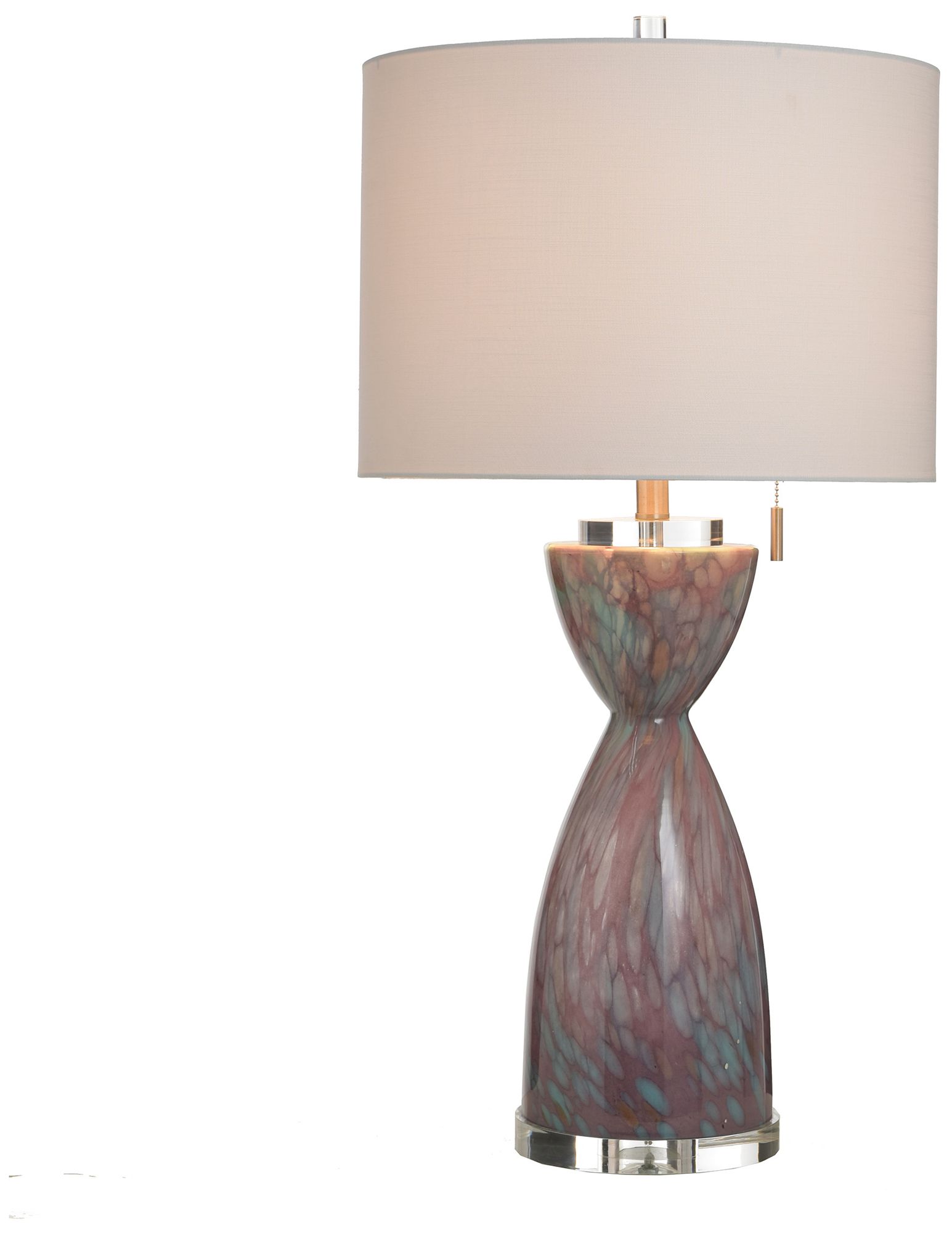 Image 3 StyleCraft Glass 33" High Bilzen Table Lamp with White Shade more views