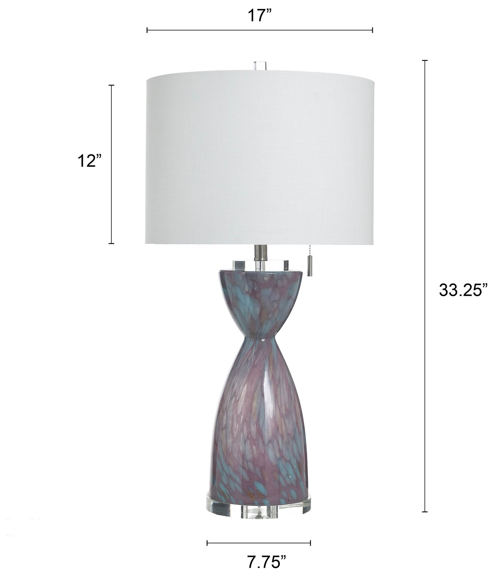 Image 7 StyleCraft Glass 33" High Bilzen Table Lamp with White Shade more views