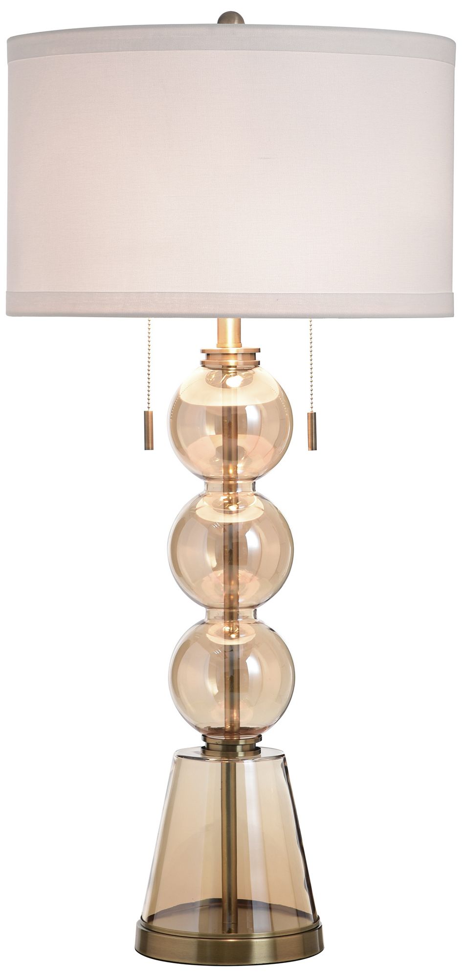 Image 3 StyleCraft Glass 37.5" High Cordon Gold Table Lamp with White Shade more views