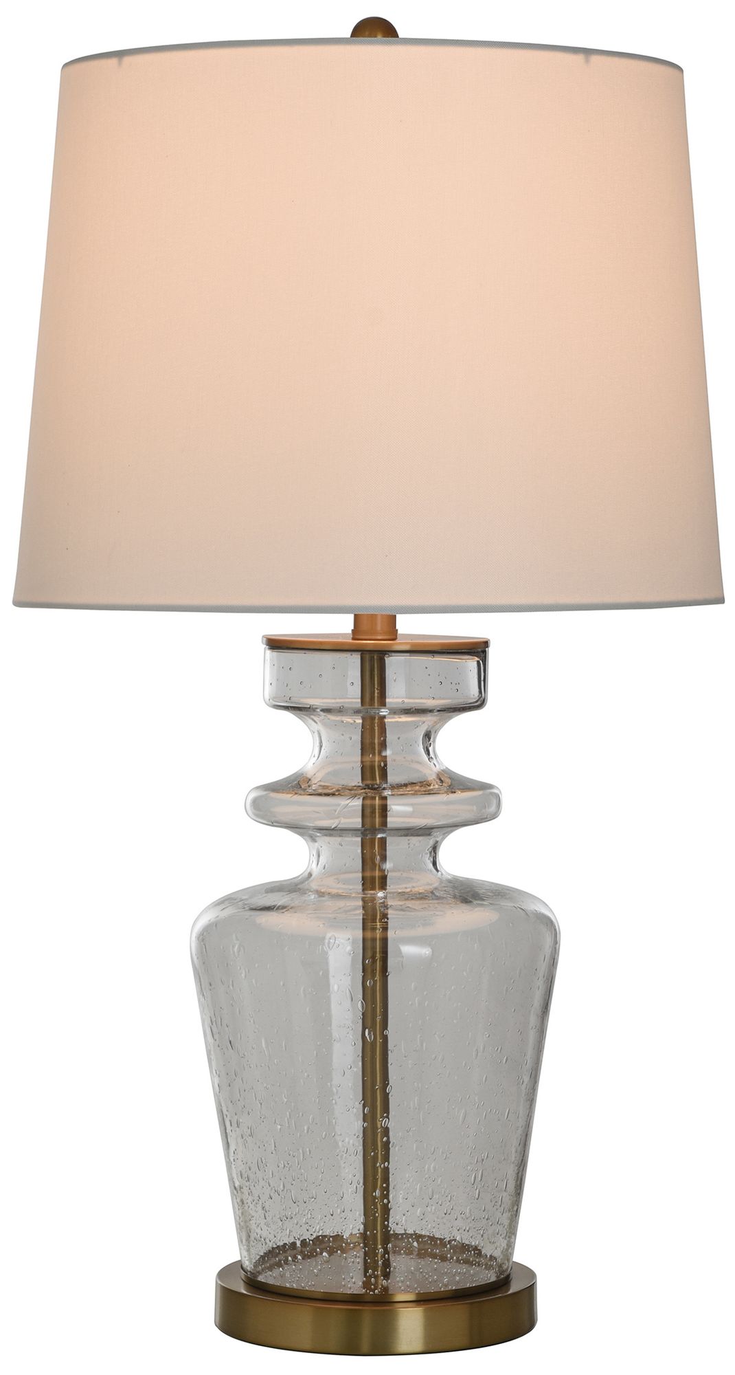 Image 3 StyleCraft Glass & Steel 30" High Clear Seeded & Gold Table Lamp more views