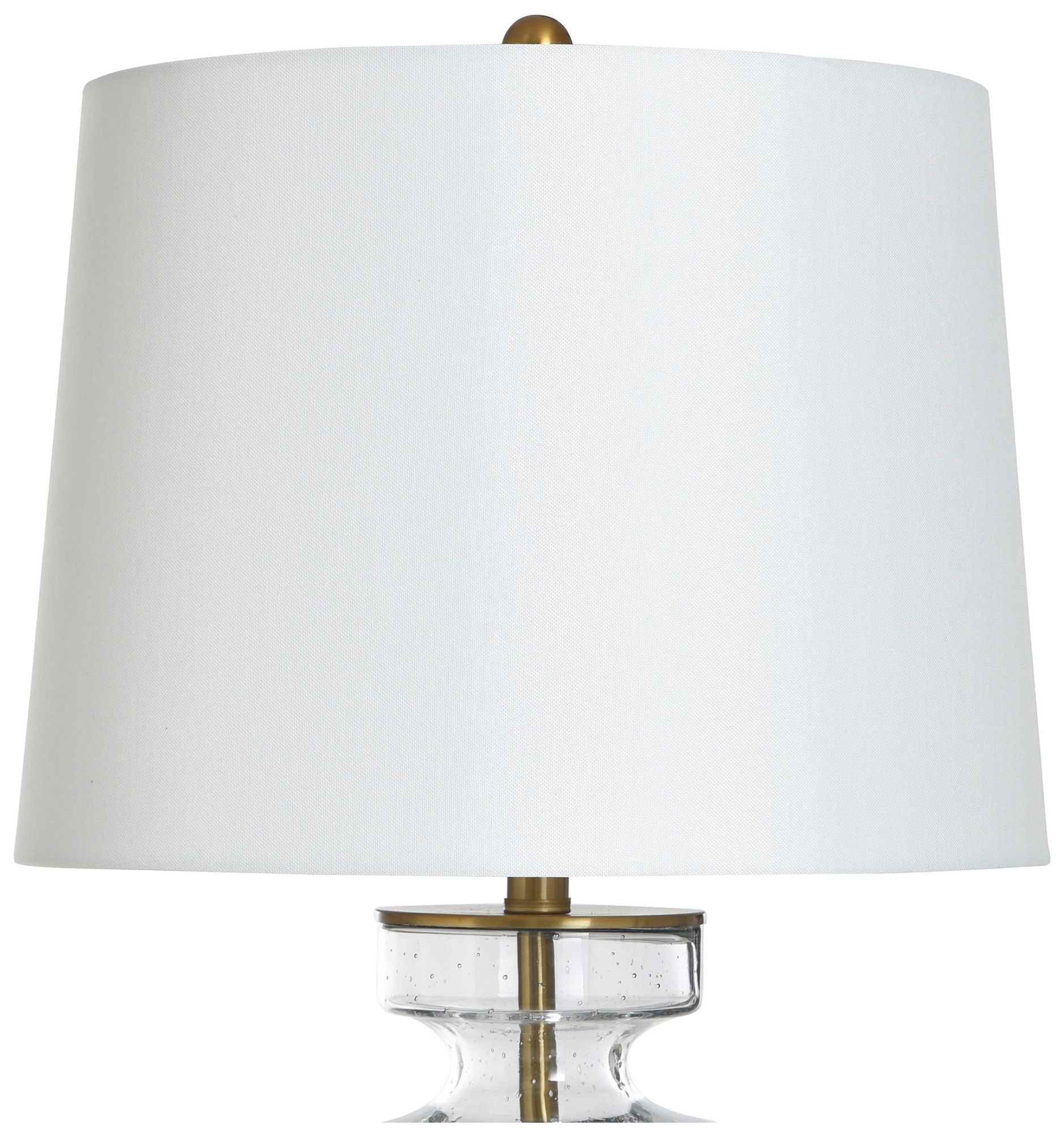 Image 4 StyleCraft Glass & Steel 30" High Clear Seeded & Gold Table Lamp more views