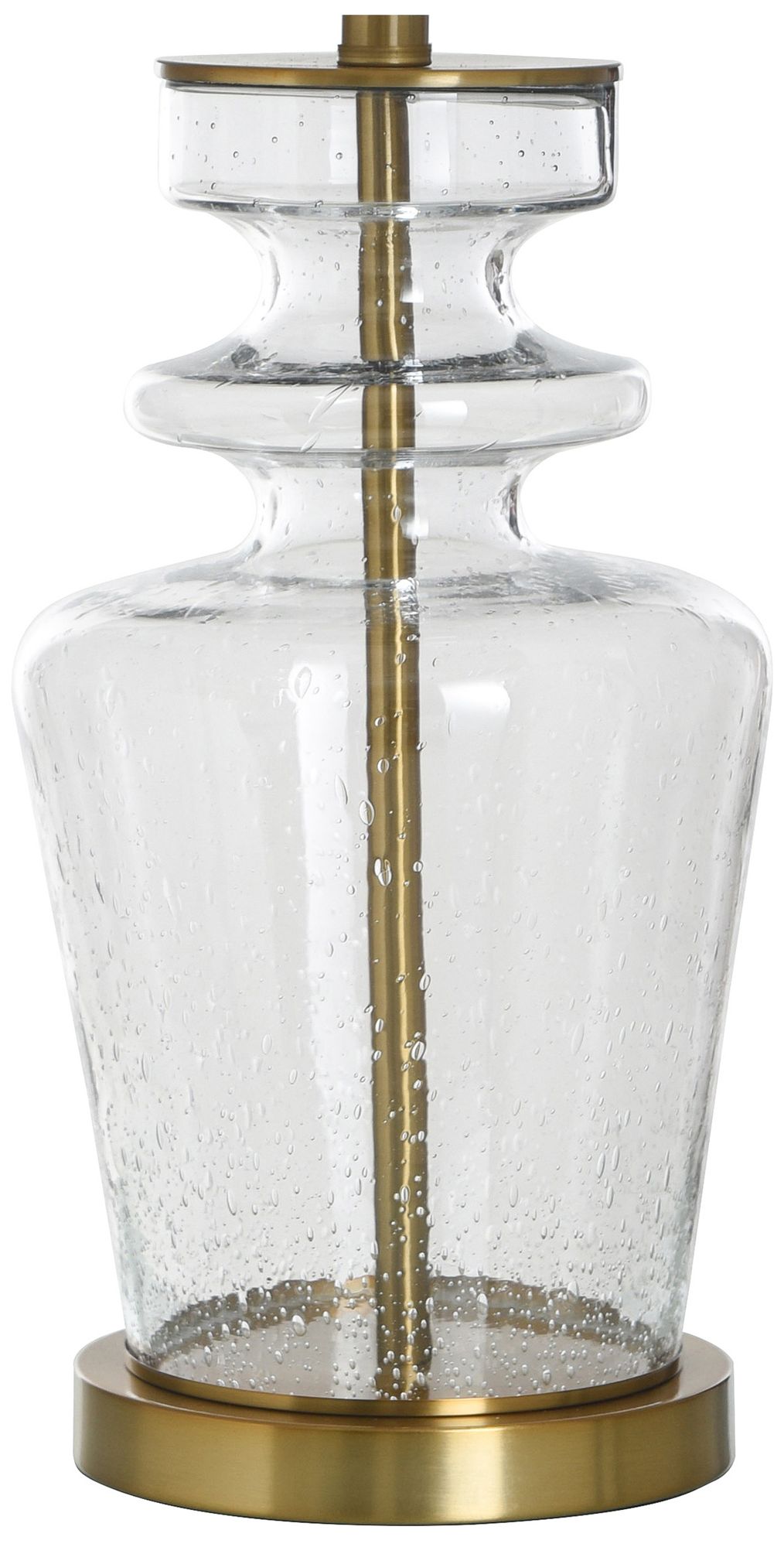 Image 5 StyleCraft Glass & Steel 30" High Clear Seeded & Gold Table Lamp more views