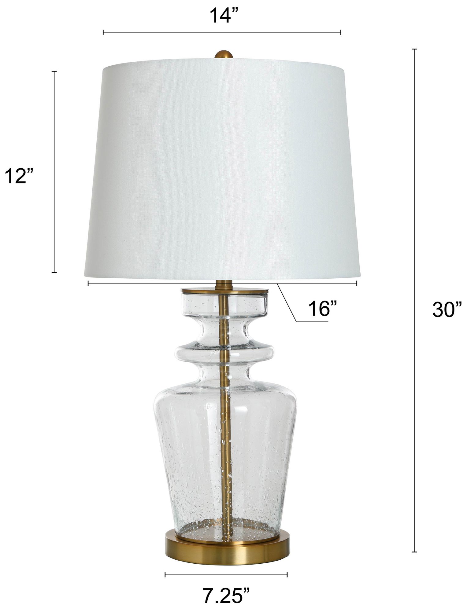 Image 7 StyleCraft Glass & Steel 30" High Clear Seeded & Gold Table Lamp more views
