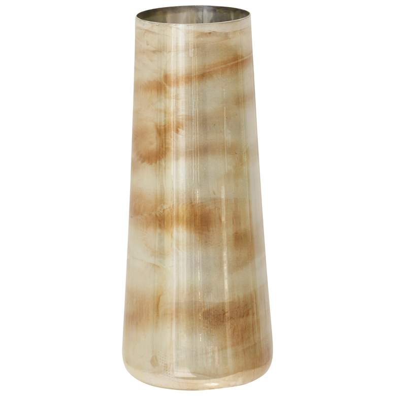 Image 1 StyleCraft Gold Ombre Glass Vase Milky Gold/Silver 5.25" x 12.5"