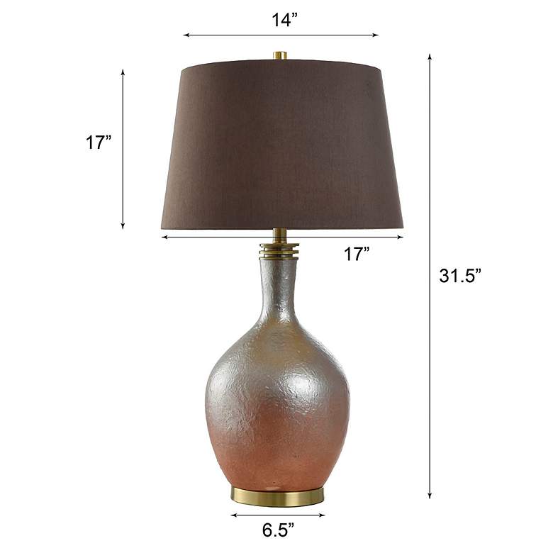 Image 7 Stylecraft Gradient 31 1/2" High Gold and Brass Table Lamp more views