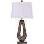 1_Stylecraft Grifo 33" Contemporary Gold and Washed Wood Table Lamp