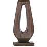 3_Stylecraft Grifo 33" Contemporary Gold and Washed Wood Table Lamp more views