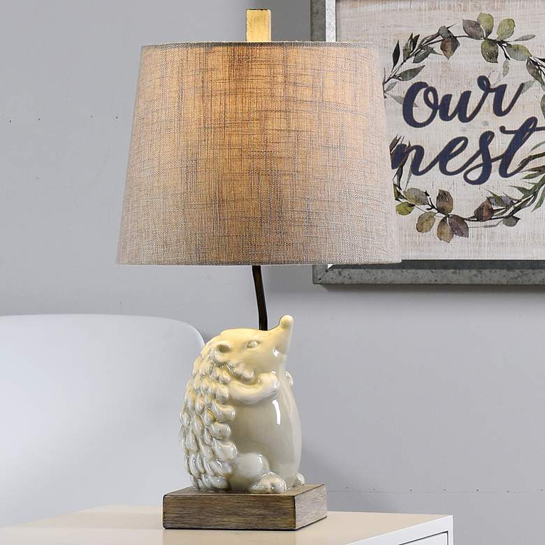 Image 1 Stylecraft Happy Hedgehog 21 1/2" High Accent Table Lamp