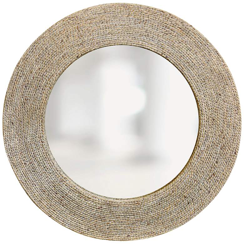 Image 2 Stylecraft Harper Whitewashed Rope 33 inch Round Wall Mirror