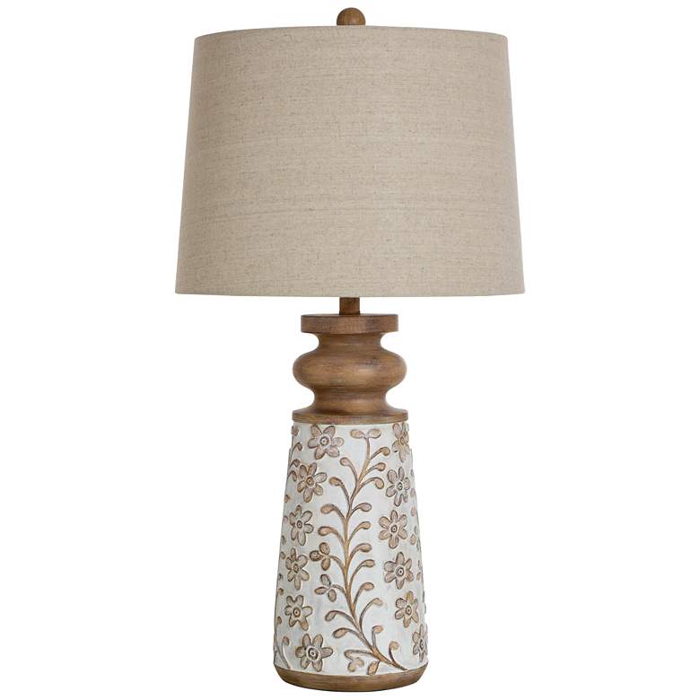 Image 1 Stylecraft Isaac 32" High Old Floral Traditional Table Lamp