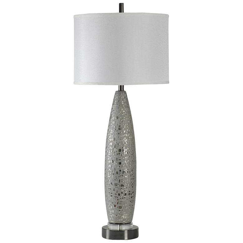 Image 1 Stylecraft Kettering 40" High Silver Mirrored Ceramic Table Lamp