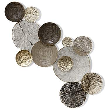 Stylecraft Lillies 35 3/4" Wide Lazer Cut Mult-Color Metal Wall Art
