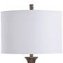 4_Stylecraft Logan 33" High Faux Wood Brown Modern Gourd Table Lamp more views