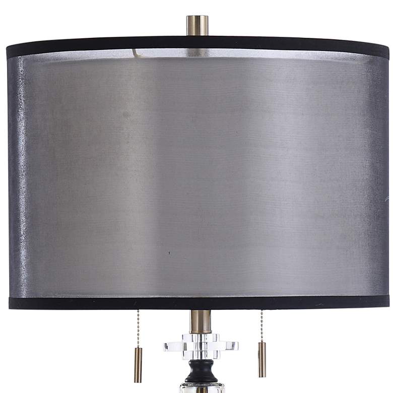 Image 4 Stylecraft Logan Manor 33.75 inch Amber Glass and Brushed Brass Table Lamp more views