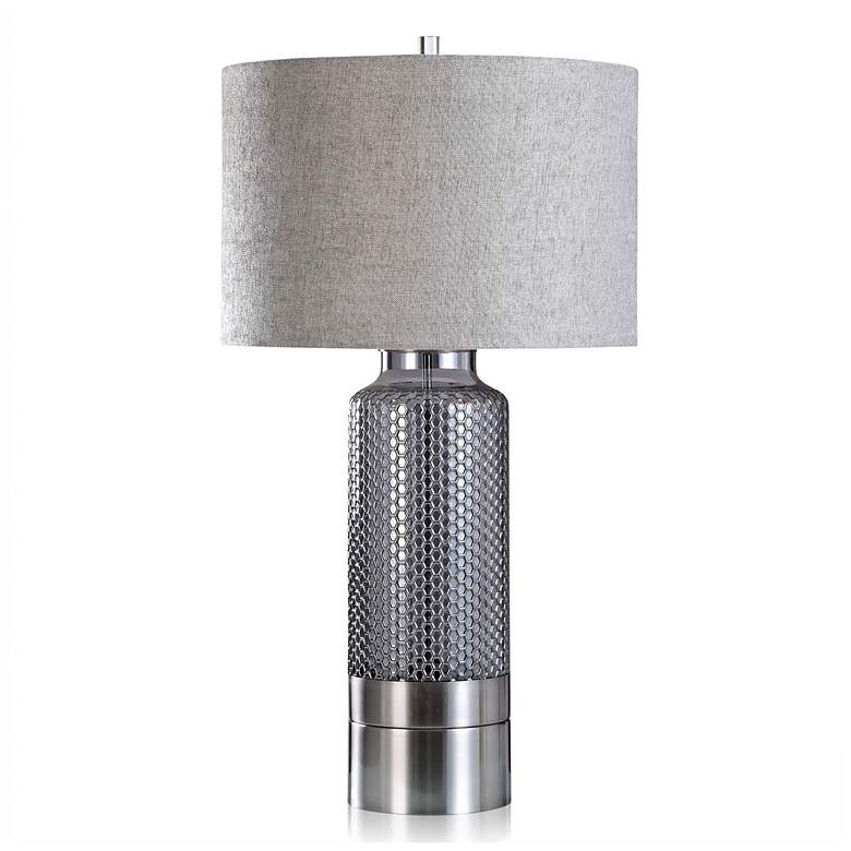 Image 1 Stylecraft Luna 37" High Charcoal and Pewter Metal Table Lamp