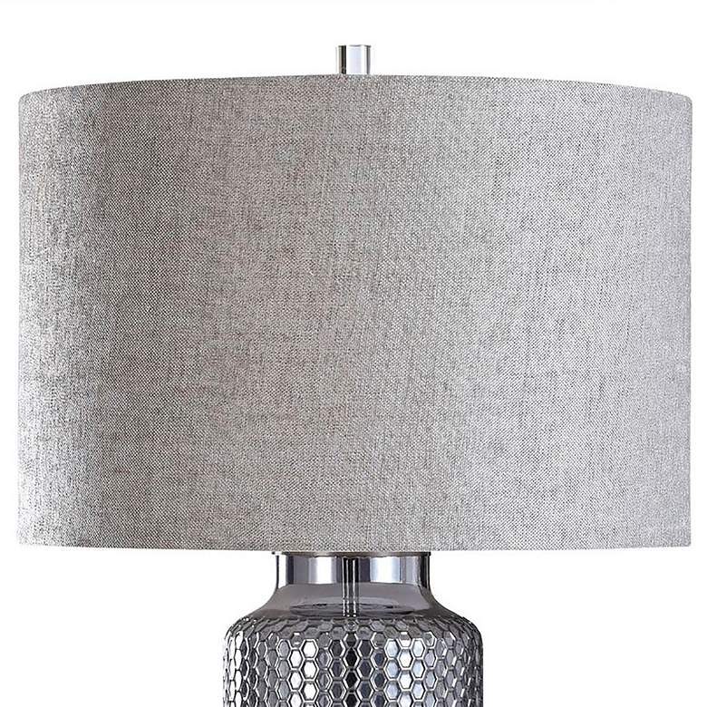 Image 2 Stylecraft Luna 37" High Charcoal and Pewter Metal Table Lamp more views