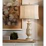 1_Stylecraft Mackinaw 31" High Leaf Column Distressed Beige Table Lamp