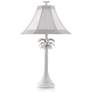 Stylecraft Malik White Finish Coastal Palm Tree Table Lamp