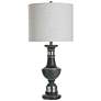 2_Stylecraft Malta 32" High Oatmeal Shade Black Traditional Table Lamp